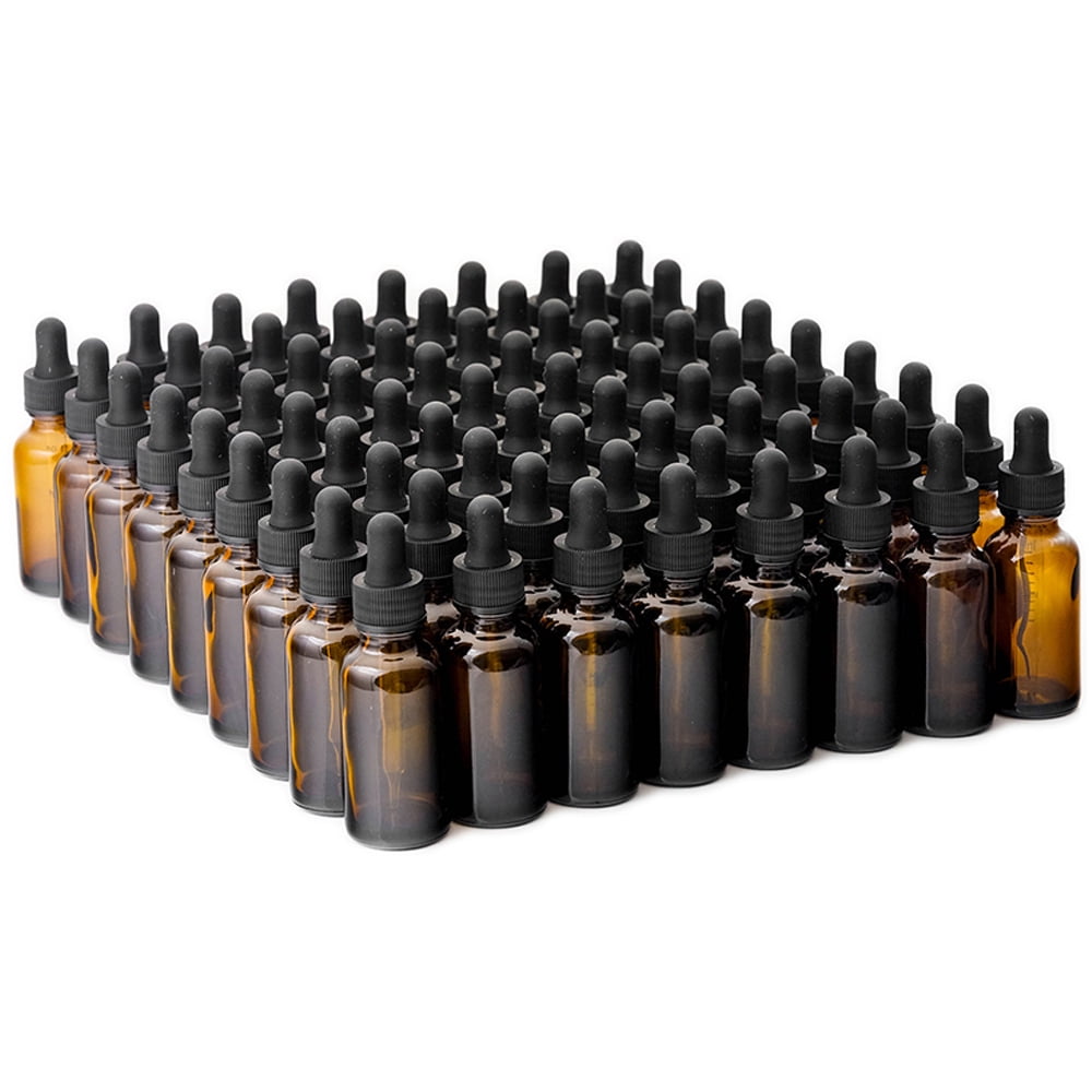 The Bottle Depot Bulk 24 Pack 1 oz Clear Glass Bottles With Dropper; Wholesale Quantity for Essential Oils 7 Colors Available Serums with Pretty Finish to Protect and Preserve Quality 