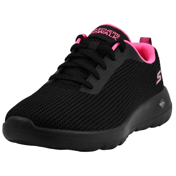 Zapatilla Skechers Go Walk Joy Upturn para mujer, color negro/rosa intenso