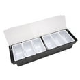 thumbnail image 4 of Recipiente para servir condimentos refrigerado con hielo Bandeja para guarniciones refrigerada Seis rejillas, 4 of 6