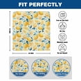 thumbnail image 6 of Summer Fruit Chair Covers Set of 4 Watercolor Lemon Cute Frangipani Blue Leaf Rustic Chair Back Covers Stretch Removable Washable Slipcovers Protector for Dining Room Kitchen Party Decor, 6 of 9