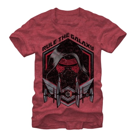 Men s Star Wars The Force Awakens Kylo Ren Rule the Galaxy Graphic Tee Red Heather Large