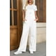 thumbnail image 2 of Mono de mezclilla Cicy Bell para mujer, casual, ajustable, con tirantes anchos, pantalones vaqueros holgados y largos con bolsillos, 2 of 7