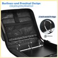 thumbnail image 4 of Jazz Elephant Printed Zipper Binder with Handle&Shoulder Strap 2 inch 3 Ring 500+300 Sheet Capacity File Folder Organizer, 4 of 8