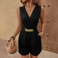 thumbnail image 2 of Mitankcoo Summer Jumpsuits for Women Dressy V Neck Sleeveless Fashion Rompers Shorts Trendy Beach Vacation Outfits, 2 of 8