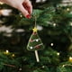 thumbnail image 5 of Adorno Navideño Colgante de Tela Verde Flocada | Corona Navideña Ligera de 10 X 8 Cm | Ideal para Decorar El Árbol de Navidad, La Repisa y El Hogar, 5 of 6