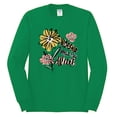 thumbnail image 2 of Wild Bobby Worship While You Wait Sunflower Pink and Yellow Inspirational/Christian Men Long Sleeve Shirt, Kelly, Large, 2 of 6