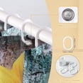 thumbnail image 5 of Rustic Floral Shower Curtain Set 72" x 72" Spring Sunflower Butterfly Grey Vintage Country Farmhouse Wooden Plank Waterproof Bathroom Home Decor with 12 Hooks, 5 of 6