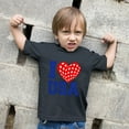 thumbnail image 2 of XXWXYD Toddler Boys' Patriotic USA Flag Tee I Love America Graphic Shirt 4th of July Outfit Red White Blue Patriotic Short Sleeve T-Shirt for Toddler Kids Independence Day (5-6 YearsGrey), 2 of 8