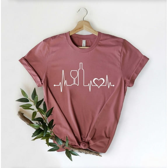 Wine Heartbeat T-Shirt: for Wine Lovers Tshirt All Size S-5XL