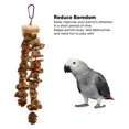 thumbnail image 4 of Safe Log ParakeetsChewing Toy Beak Grinding Beak Exercise Toy For Parrots Log Nut Pine Cone Corn Leaf Hanging Bird Cage Toys For Medium Large Birds Nut, 4 of 8