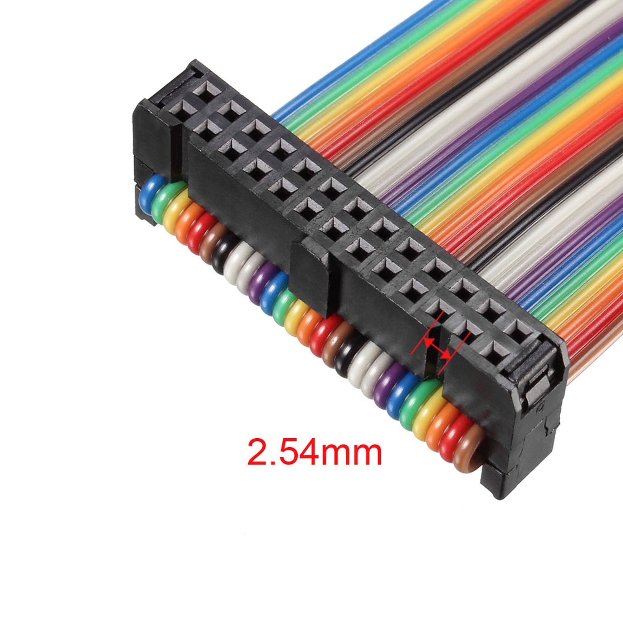 40-poliges Regenbogen-Flachbandkabel, 1,27 Mm Pitch, 1 M Länge, 5,08 Cm Breite – Für Elektronik Und Geräte