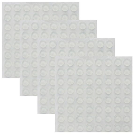 LEORX 256Pcs Transparent Self Adhesive Door Knob Bumpers Wall Protectors for Home