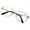 Gold, variant on Metal Aviator Reading Glasses - Spring Hinge Square Large Lens Reader +2.00
