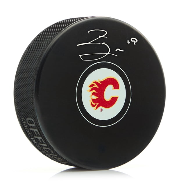 Zayne Parekh Rondelle de Hockey des Flames de Calgary Autographiée