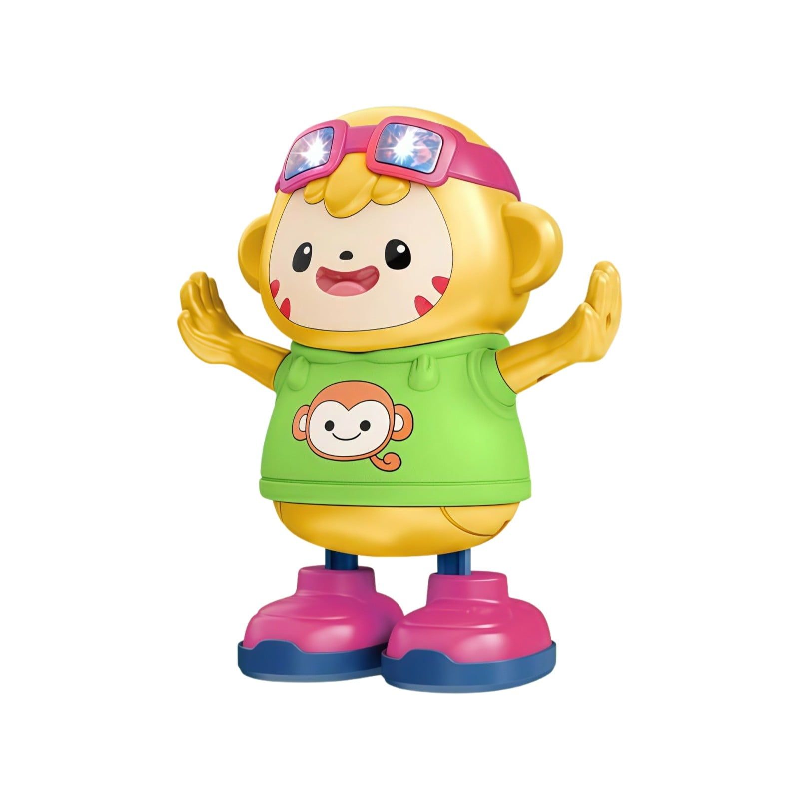 Singing and Dancing Monkey Robot with Light Up Musical Feature Interactive Figurine Toy for Toddlers and Kids Fun Learning Play