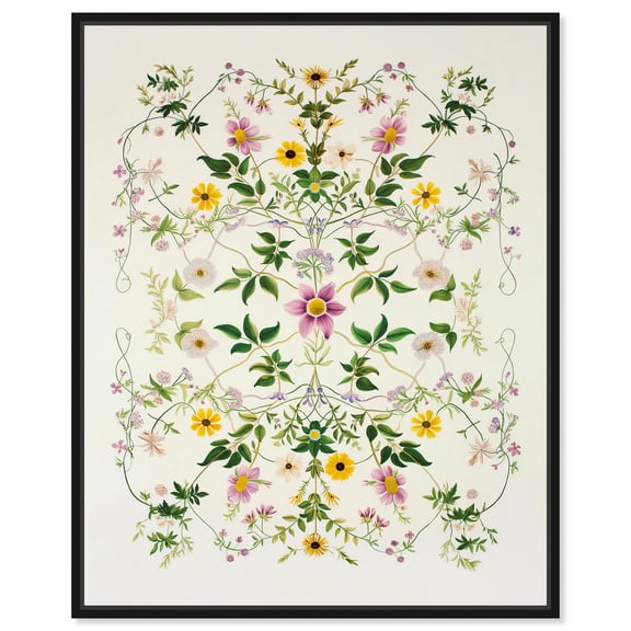 Framed Floral Canvas Trendy Art Prints by Art Remedy, Black Frame, 16" x 20"