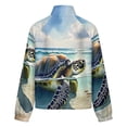 thumbnail image 6 of Jackets for Women Winter Coat Jackets Flannel Stand Collar Jacket(Turtle in The Sun,Size:S-4XL), 6 of 7