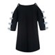 thumbnail image 4 of Fiudx Tops para Mujer Moda Mujer Verano Manga Corta Sin Tirantes Estampados Tops Camiseta Suelta, 4 of 5