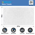 thumbnail image 2 of Juego de toallas de mano UNIMADE, microfibra altamente absorbente, 24 unidades, color blanco, 2 of 7
