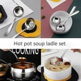 thumbnail image 5 of Dosaele Ladle Steel 2 Pieces Hot Pot set Kitchen Stainless Steel Gravy Soup Ladle Slotted Spoon Sauce Ladles Spoon Slotted Colander for Hot pot,Silver, 5 of 5