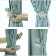 thumbnail image 2 of Alzapaños magnéticos para cortinas con forma de flor de cristal (2 unidades) con cordón elástico para, 2 of 5