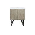 thumbnail image 3 of Lancy 30 in W x 20 in D Rustic Acacia Bath Vanity and Cultured Marble Top, 3 of 9