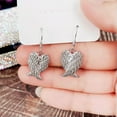 thumbnail image 5 of Feather Drop Earring Women Gift Adorable 925 Silver Cubic Zircon Jewelry, 5 of 6
