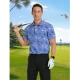 thumbnail image 2 of Iceglad Golf Shirts for Men Short Sleeve Dry Fit Print Performance Moisture Wicking Polo Shirt, 2 of 7