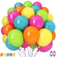 thumbnail image 1 of Set de globos Govpy, 60 unidades, 12 pulgadas, látex neón, decoración para fiestas, 1 of 9