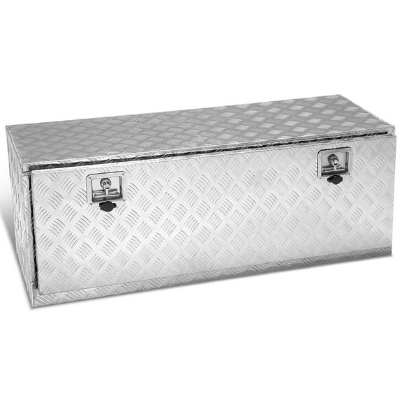 DNA Motoring 47"x18"x18" Aluminum Pickup Truck Trailer Trunk Bed Tool Storage Box w/ Top Handle