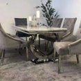 thumbnail image 3 of New Hot Sale Restaurant Furniture Metal Dining Room Set Dining Table Set Marble Dining Table With 6 Chairs Set My Lux Decor Round, 3 of 6