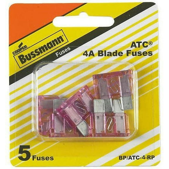 COOPER BUSSMANN BK/ATC-4 FUSE, BLADE, 4A, 32V, FAST ACTING (5 pieces)