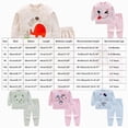 thumbnail image 3 of NOLDARES Toddler Boys Outfit Set Long Sleeve Print Crewneck Cotton Tee Elastic Waist Pants 2 Piece Fall Winter Clothes Size:3-4 Y,Pink, 3 of 4