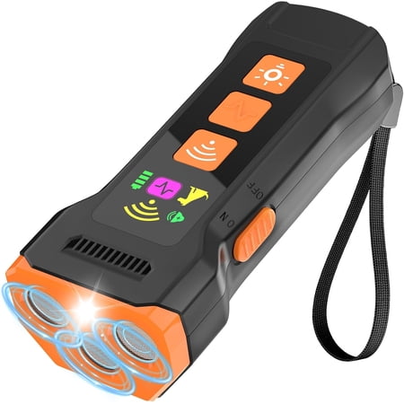2026 New No Bark Ultra with Color Screen, 3 Ultrasonic Emitters 360° Coverage, 50ft Range Pet Gentle Trainer Ultrasonic for Dogs, Safe 5-Level Anti Barking Device, Rechargeable 30-Day Battery (Black)