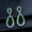 Green, variant on Classy Silver Plated Red Cubic Zirconia CZ Stone Long Teardrop Dangle Earrings