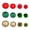 A003- Christmas Themed, variant on Paper Lanterns and Pom Poms Decoration Set, 3 Large + 3 Small Paper Lanterns, 6 Large + 6 Small Paper Pom Poms in Red White Gray, for Home Party Wedding Birthday Decor - Includes Assorted Sizes Paper