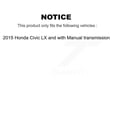 thumbnail image 2 of CMX Front Rear Disc Brake Rotors Ceramic Pads and Drum Kit (7Pc) for Car 2015 Honda Civic LX with Manual transmission K8C-102271, 2 of 11