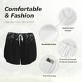 thumbnail image 6 of Fotbe Silver Glitter1 Womens High Waist Running Shorts Athletic Workout Quick Dry Shorts for Women with Pockets Gym Yoga Summer Shorts-Large, 6 of 9