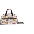 thumbnail image 5 of Lucas Designer Carry On Luggage Collection - Lightweight Pattern 22 Inch Duffel Bag- Weekender Overnight Business Travel Suitcase with 2- Rolling Spinner Wheels (SEA FORM) (PINK), 5 of 5