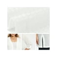 thumbnail image 6 of GRACE & GRANDEUR Women's Plus Size Lightweight Open Front Cardigans Hollow Out Crochet Knit Cardigan 3/4 Sleeve Side Slits Long Cover Up 1X White, 6 of 7