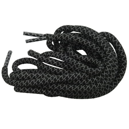 

Veumoie 120cm laces round bottom safety laces shoe tapes laces reflective Color: black