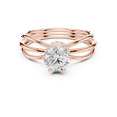 thumbnail image 2 of Zuwelria Twisted Promise Ring | Stunning 1.07 Carat Round Cut Moissanite Diamond Ring for Engagement and Wedding | 18K Gold Plated over Silver | D/VVS1 - Size7, 2 of 8