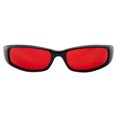 thumbnail image 2 of MotoFrames MF Bad Attitude Motorcycle Sunglasses Black Frames Red Lens, 2 of 9