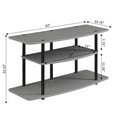 thumbnail image 5 of Convenience Concepts Designs2Go No Tools 3 Tier Wide TV Stand for TVs up to 46", Gray/Black, 5 of 5