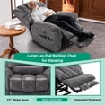 thumbnail image 2 of VIVIJASON Tall Man Large Dual Motor Power Lift Recliner Chair with Extended Footrest, Overstuffed Lay Flat Sleeper Electric Recliner W/Heat & Massage, Lumbar Pillow, USB & Type-C Ports, Gray, 2 of 8