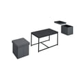 thumbnail image 7 of Lilola Home Murph 3-Piece Rectangular Wood Coffee Table, Black, 7 of 7