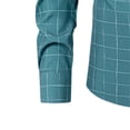 thumbnail image 4 of XuJwPNcy Men Long Sleeve Shirt Fashion Striped Collar Dress Tops Button down Work Casual Shirts(Green,X-Small), 4 of 4