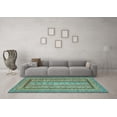 thumbnail image 3 of Ahgly Company Indoor Round Abstract Light Blue Modern Area Rugs, 3' Round, 3 of 4