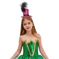 thumbnail image 7 of Doomiva Adults Kids Soldier Mini Top Hat with Feather Decorated Headband Carnival Outfit Accessories Rose Red One Size, 7 of 7