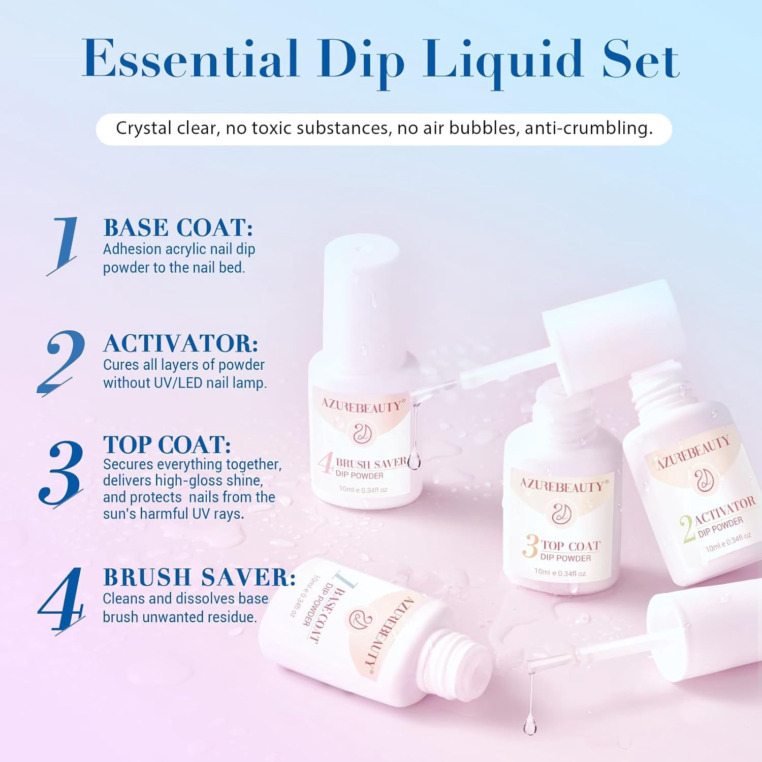 Azurebeauty 31 Pcs Dip Powder Nail Kit